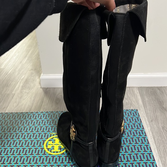 TORY BURCH Women's Miller Over-the-Knee Boots, Perfect Black, Size 11 - Picture 7 of 8